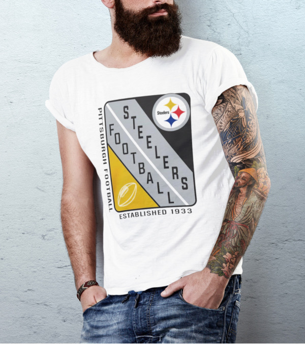 Pittsburgh Steelers Football Established 1933 Shield T-Shirt