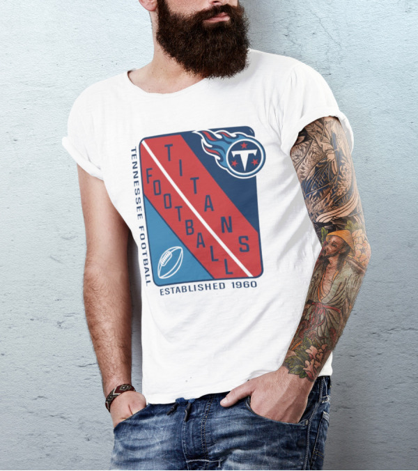 Tennessee Titans Football Established 1960 NFL Shield T-Shirt