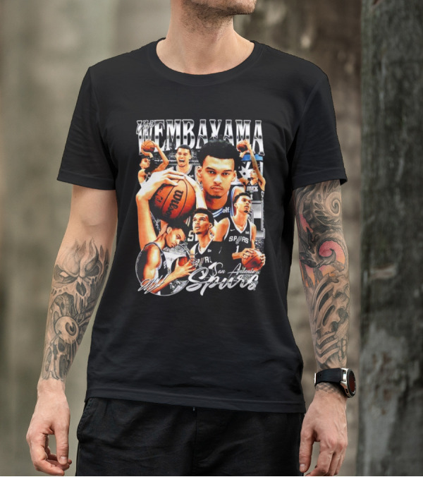 Wembanyama San Antonio Spurs 1 Basketball T-Shirt