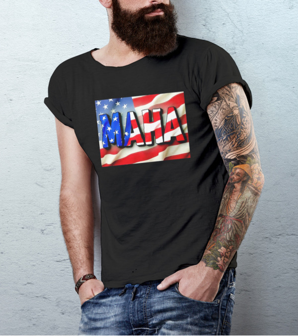 MAHA American Flag USA Patriotic Banner T-Shirt