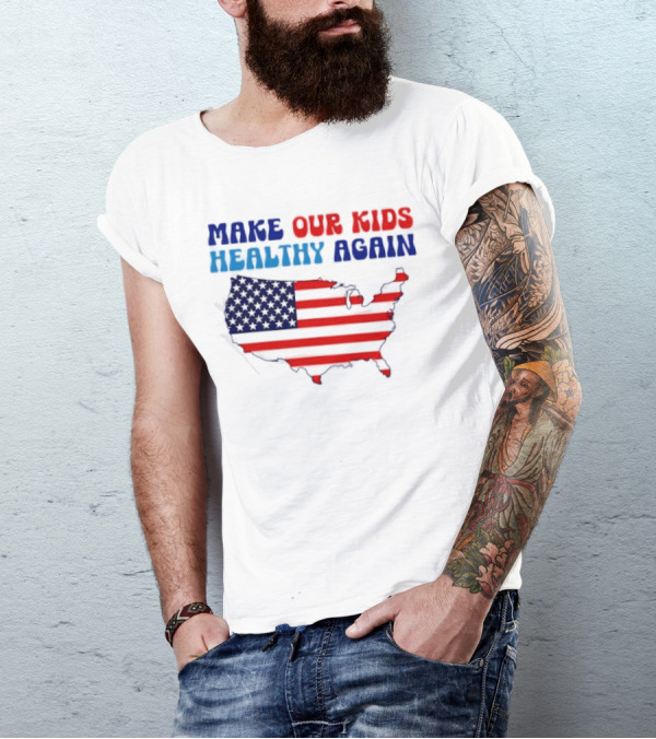 Make Our Kids Healthy Again United States Map T-Shirt