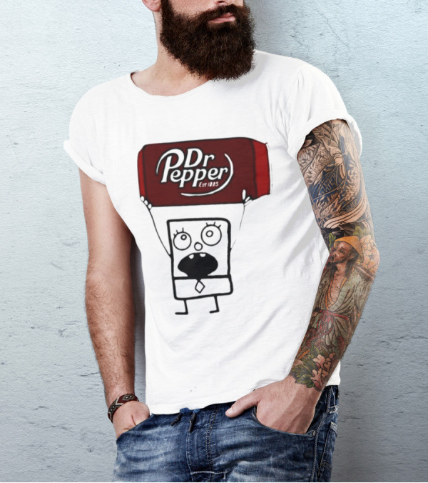 Dr Pepper Est 1885 Character Holding Red Can T-Shirt