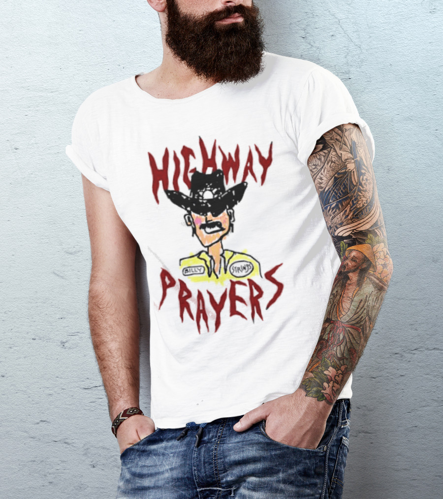 Highway Prayers Cowboy Sheriff With Billy Strings Badge T-Shirt