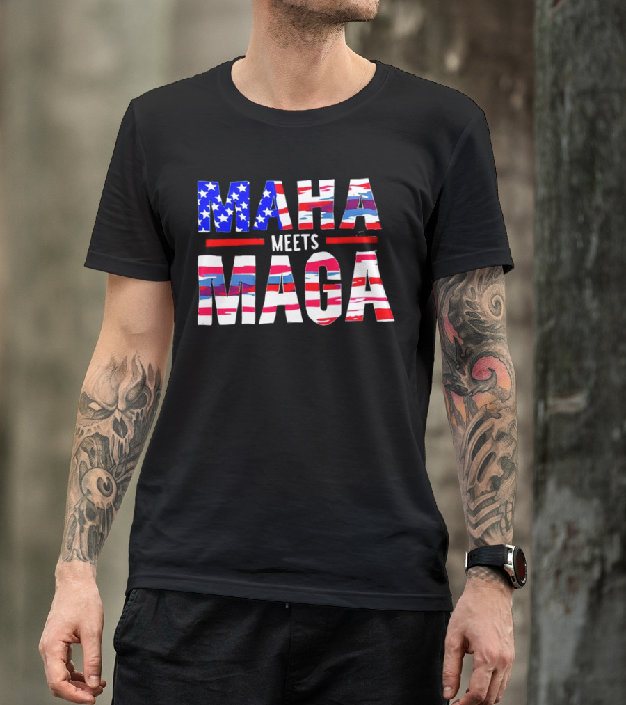 MAHA Meets MAGA US Flag T-Shirt