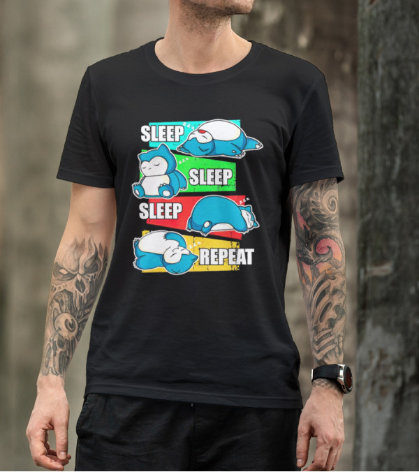 Sleep Sleep Sleep Repeat Snorlax Pokémon Life T-Shirt