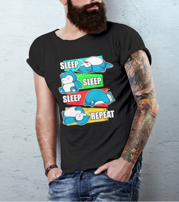 Sleep Sleep Sleep Repeat Snorlax Pokémon Life T-Shirt