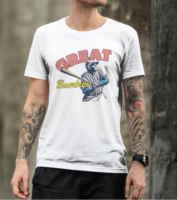Great Bambino Baseball Legend Iconic Cotton Crew T-Shirt