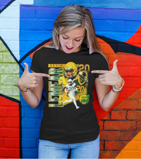 Devin Lemear 20 Baylor Bears Football Player Collage T-Shirt