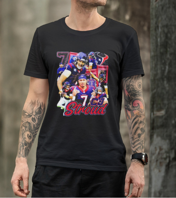CJ Stroud Houston Texans 7 NFL Football Retro T-Shirt