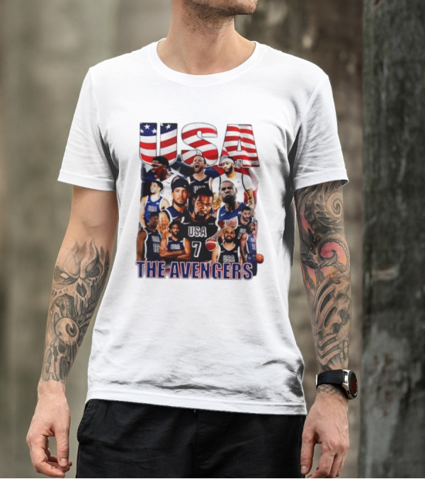 USA The Avengers All Team Players Basketball Stars T-Shirt