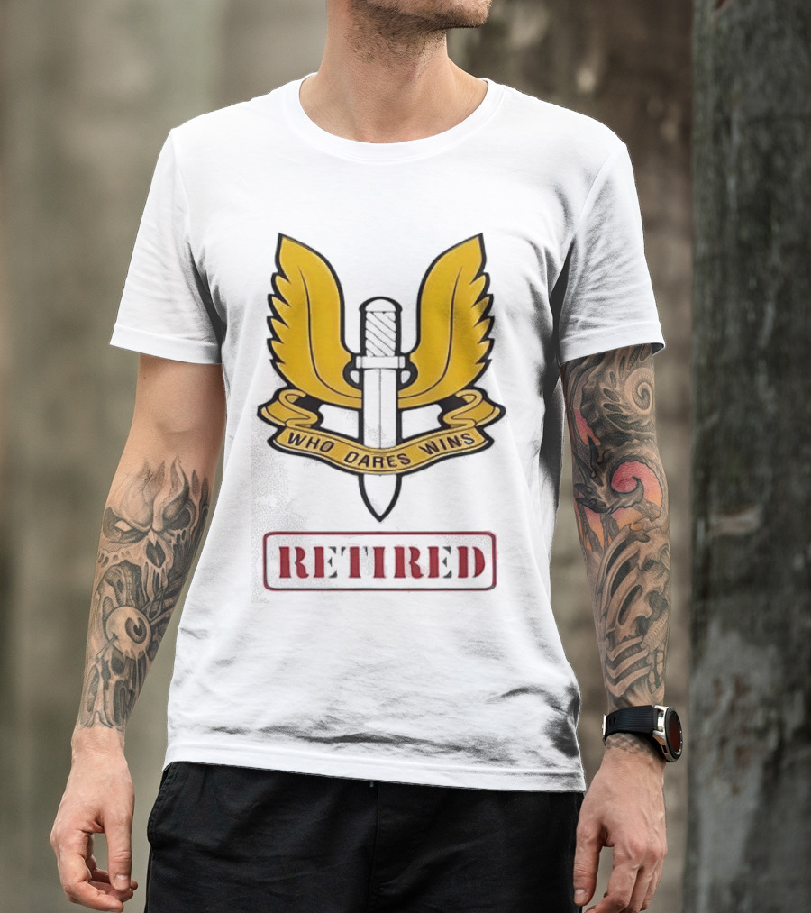 Who Dares Wins Retired SAS Regiment Badge T-Shirt