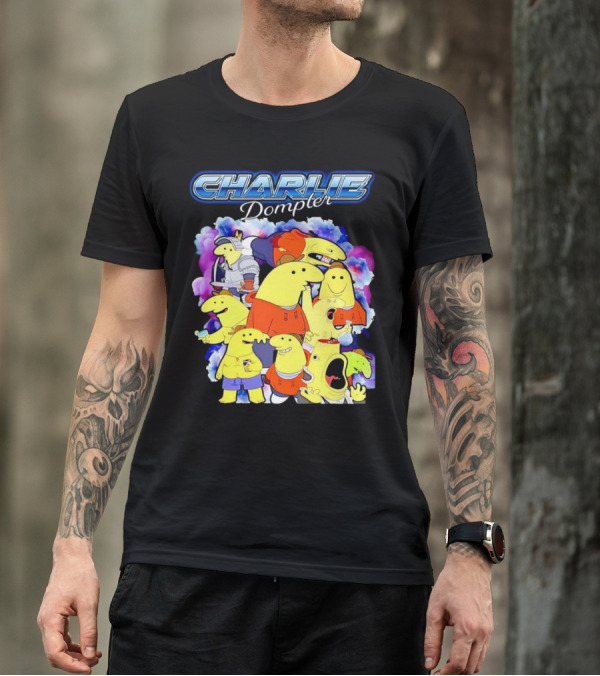 Charlie Dompler Colorful Cartoon Characters T-Shirt