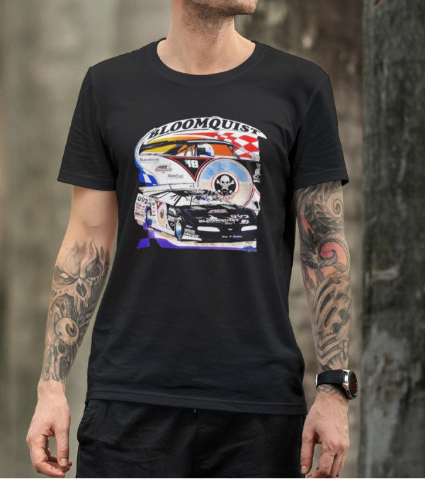 Bloomquist Dirt Late Model Champion 1998 Racing Skull T-Shirt