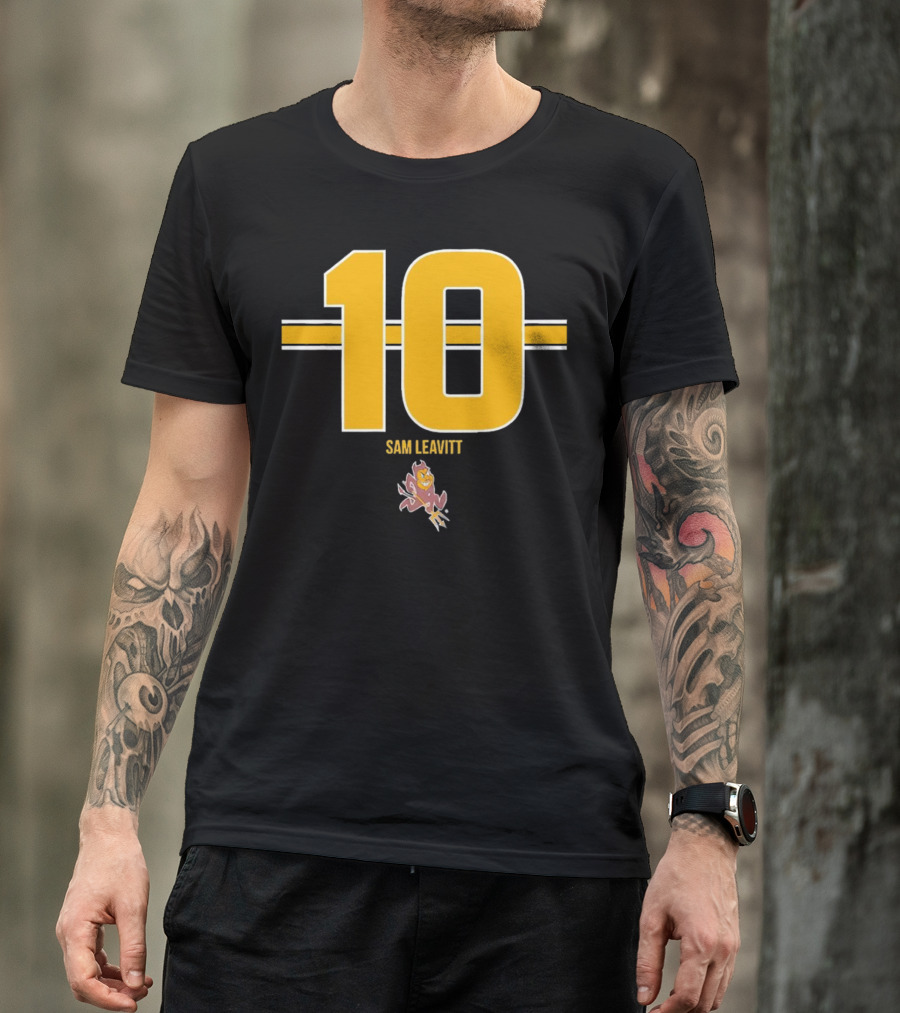 Sam Leavitt 10 Arizona State Sun Devils Football Player Iconic T-Shirt