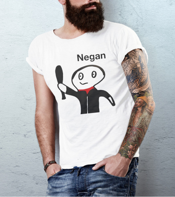 Negan Character With Bat From The Walking Dead T-Shirt