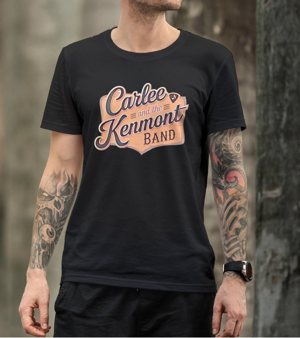 Carlee And The Kenmont Band Retro Sign With Guitar Pick T-Shirt