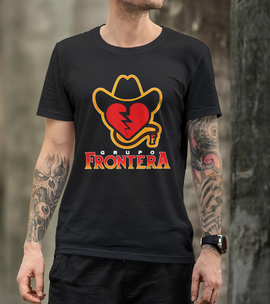 Grupo Frontera Mexican Heart Cowboy Hat Logo Music Musica Mexico T-Shirt