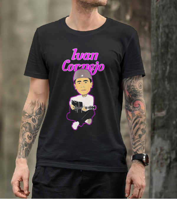 Ivan Cornejo Acoustic Musician Illustration With Guitar T-Shirt
