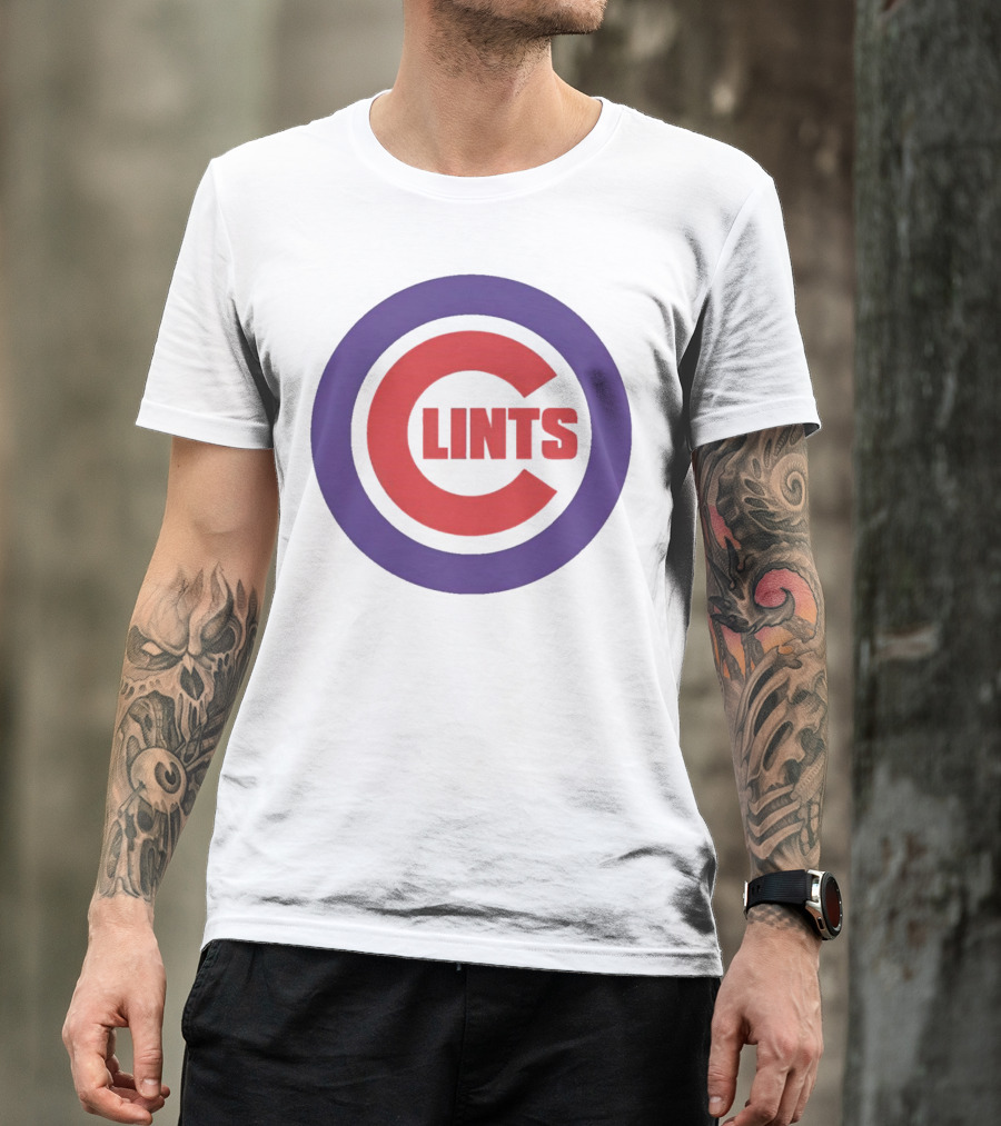 Clints Big C Chicago Cubs Logo Parody Purple Circle T-Shirt