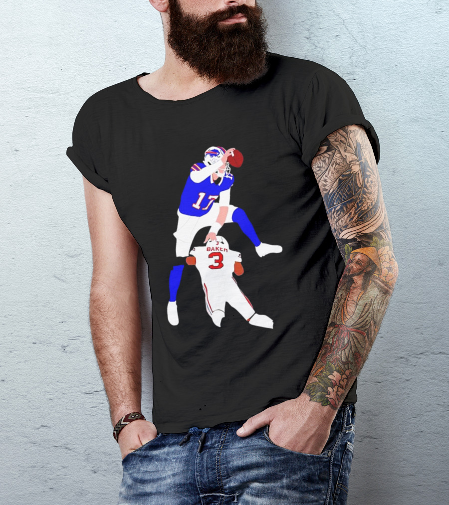 The Most Overrated QB Josh Allen Over Baker 3 Football Play T-Shirt