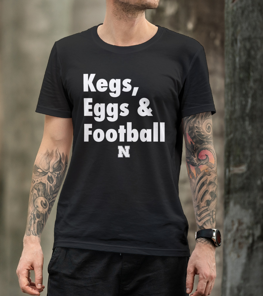 Nebraska Huskers Kegs Eggs And Football N T-Shirt