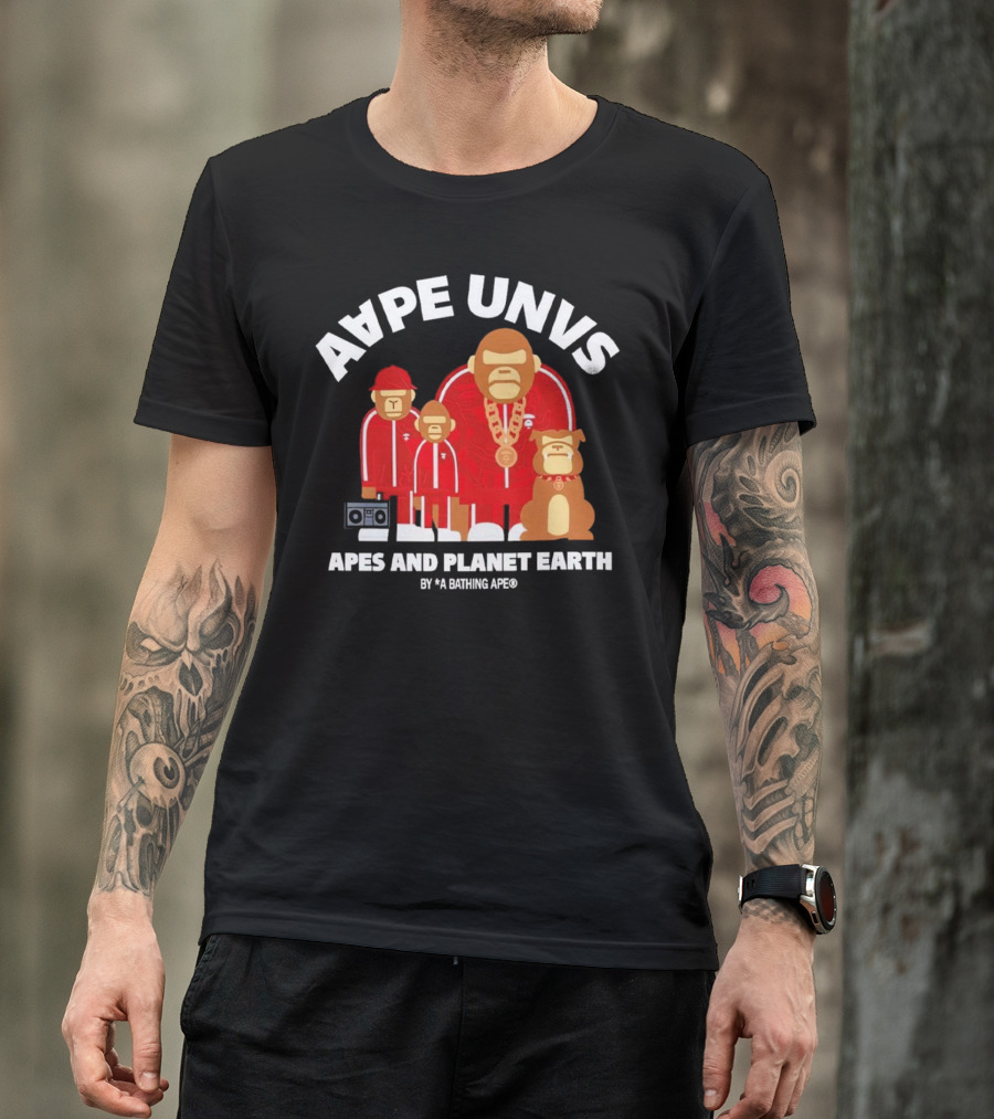 AAPE UNVS Apes And Planet Earth By A Bathing Ape T-Shirt