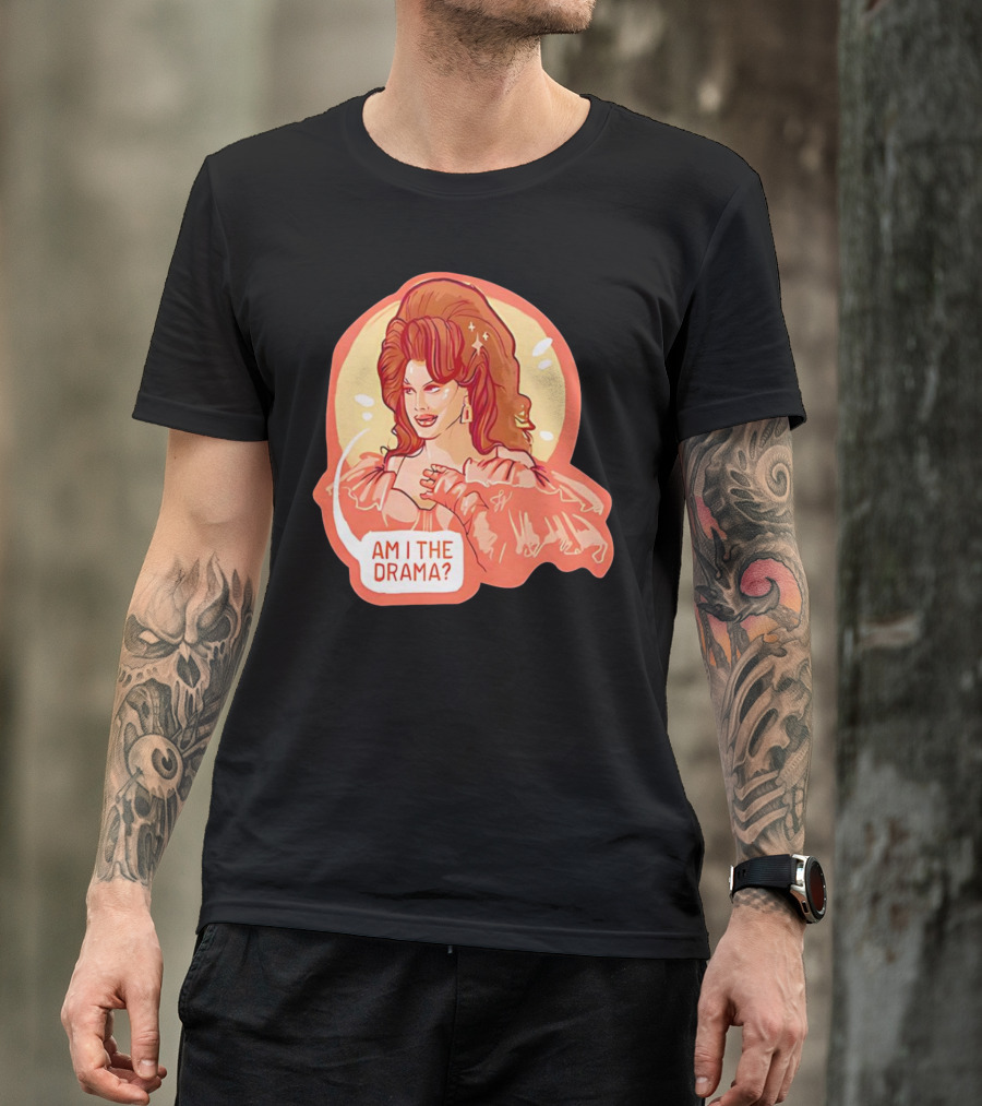 Am I The Drama? Bold Diva With Glamorous Hair And Earrings T-Shirt