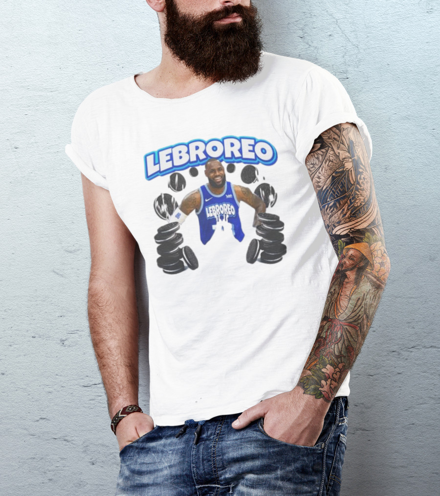 LeBrOreo LeBron James Blue Basketball Jersey Oreo Cookies T-Shirt