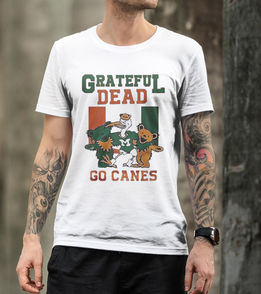 Grateful Dead Miami Hurricanes Go Canes Bears T-Shirt