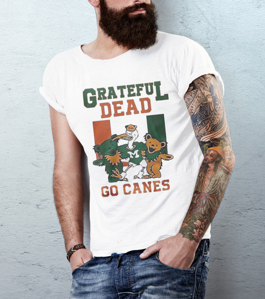 Grateful Dead Miami Hurricanes Go Canes Bears T-Shirt
