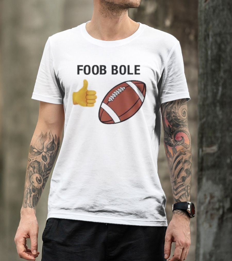 Foob Bole Football Thumb Up Emoji Brown Ball T-Shirt