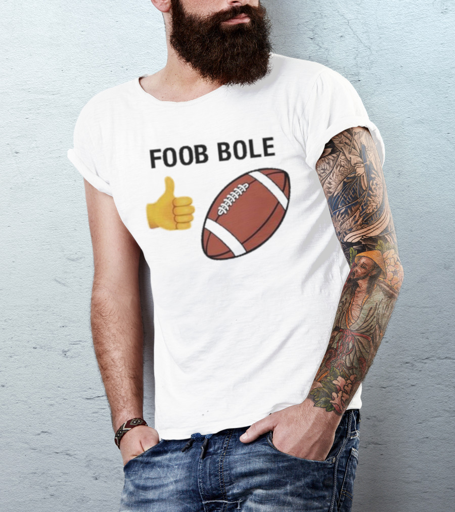 Foob Bole Football Thumb Up Emoji Brown Ball T-Shirt