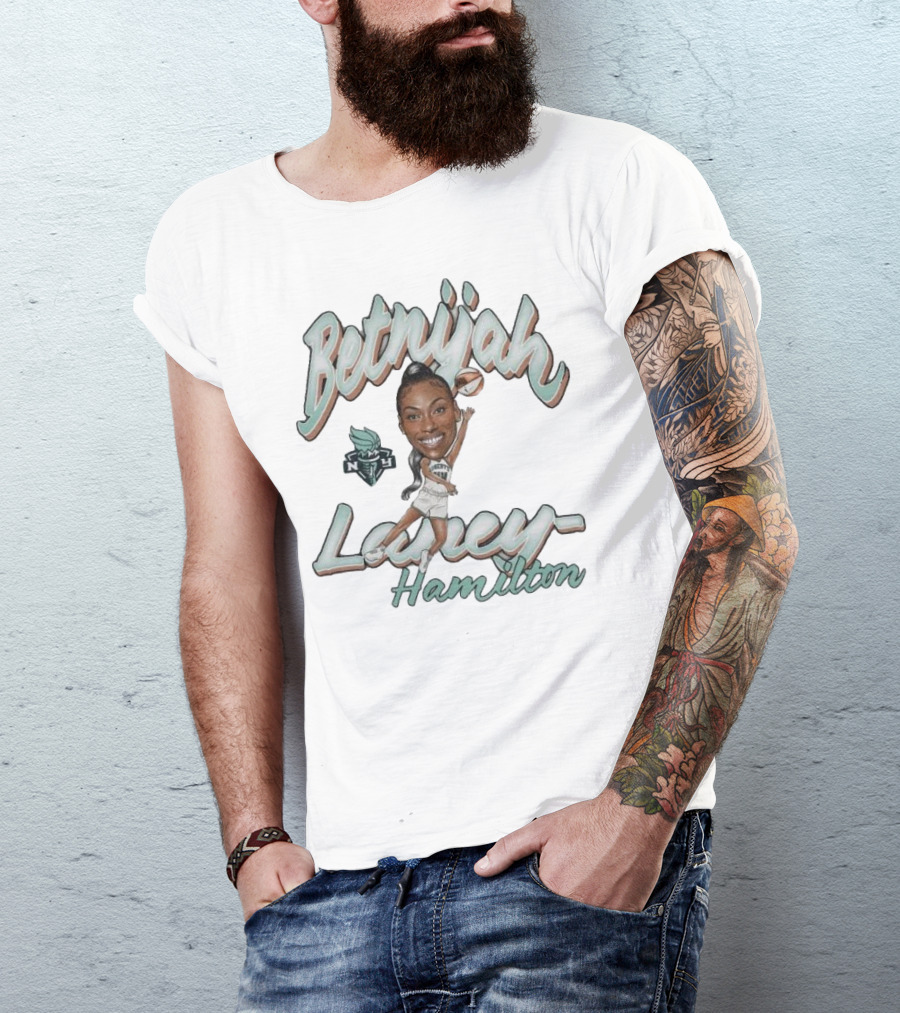 Betnijah Laney-Hamilton New York Liberty Basketball Caricature T-Shirt