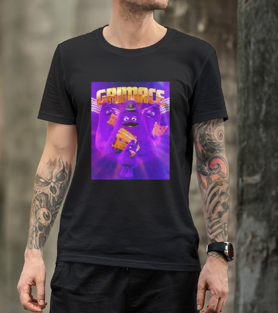 Grimace New York Mets Baseball Mascot Collage Retro T-Shirt