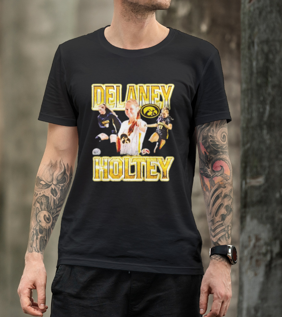 Delaney Holtey Iowa Hawkeyes Soccer Retro Styling T-Shirt