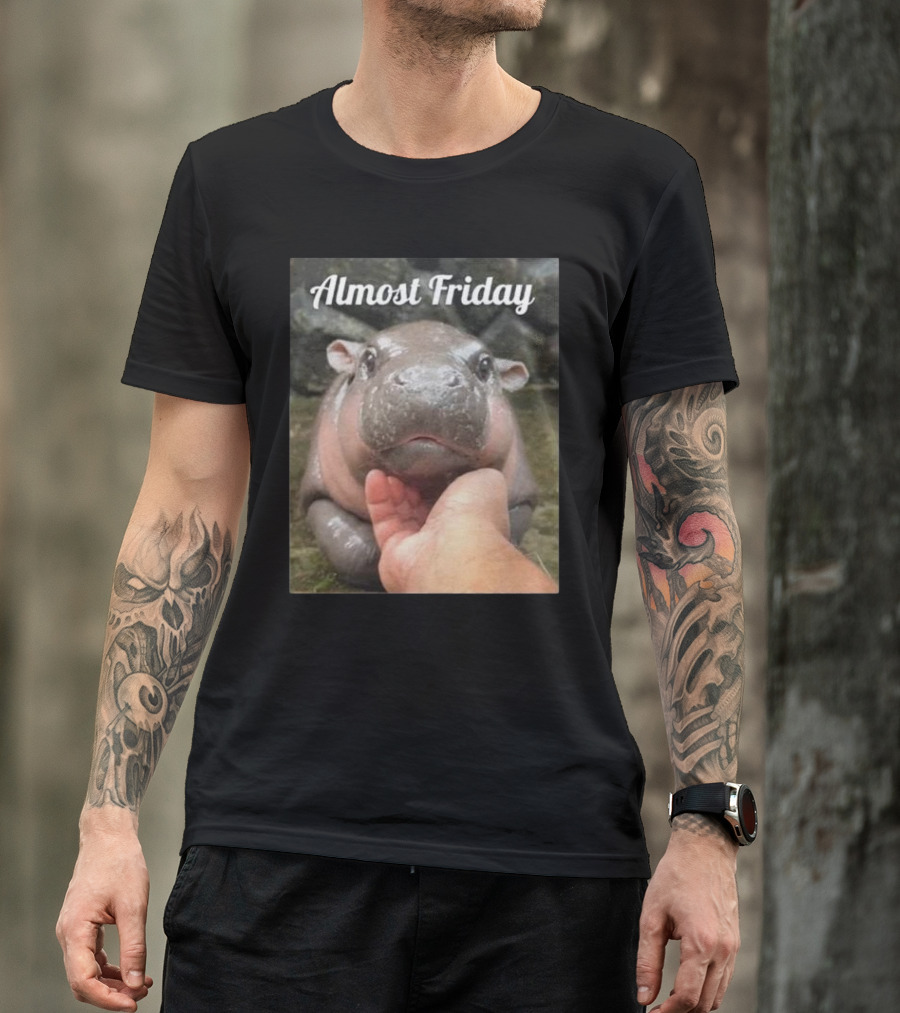 Almost Friday Cute Baby Hippo T-Shirt