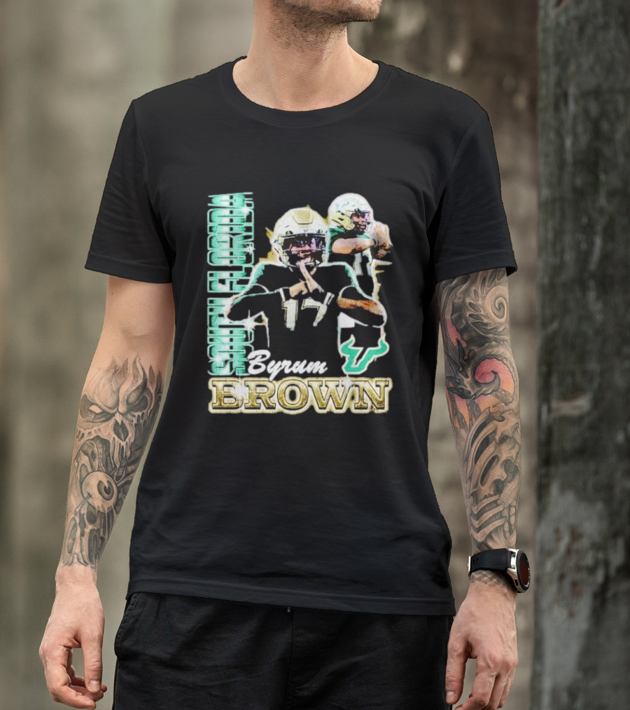 Byrum Brown South Florida Bulls Football T-Shirt