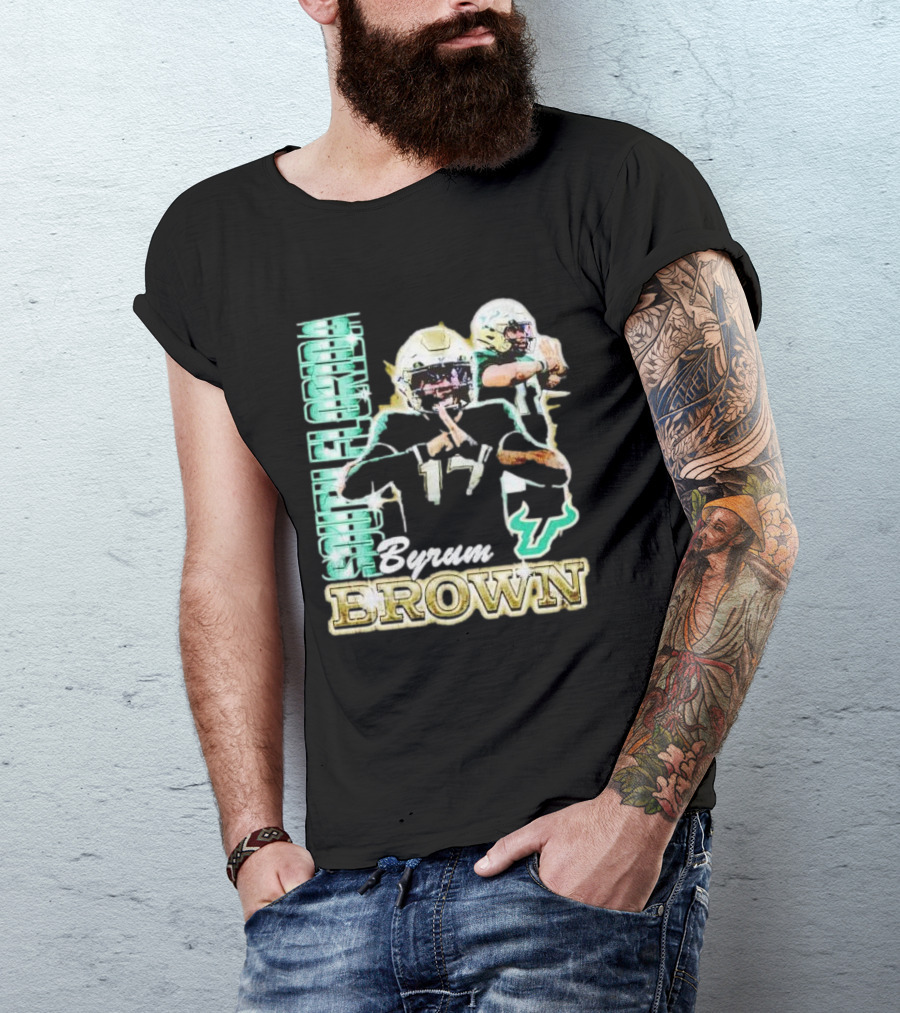 Byrum Brown South Florida Bulls Football T-Shirt
