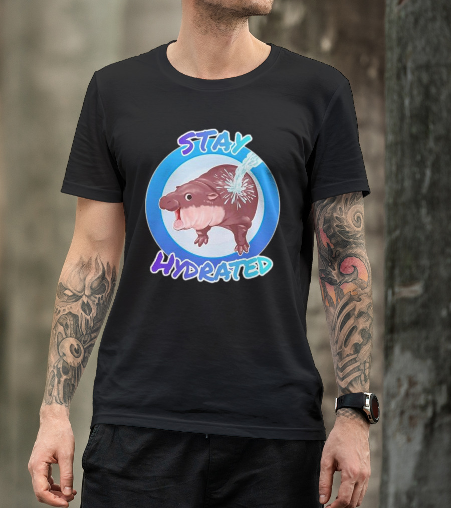 Stay Hydrated Baby Hippo Moo Deng T-Shirt