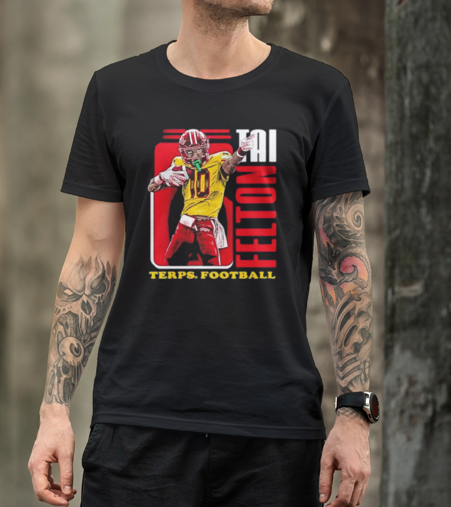 Tai Felton Terps Football Maryland Terrapins Retro 90s T-Shirt