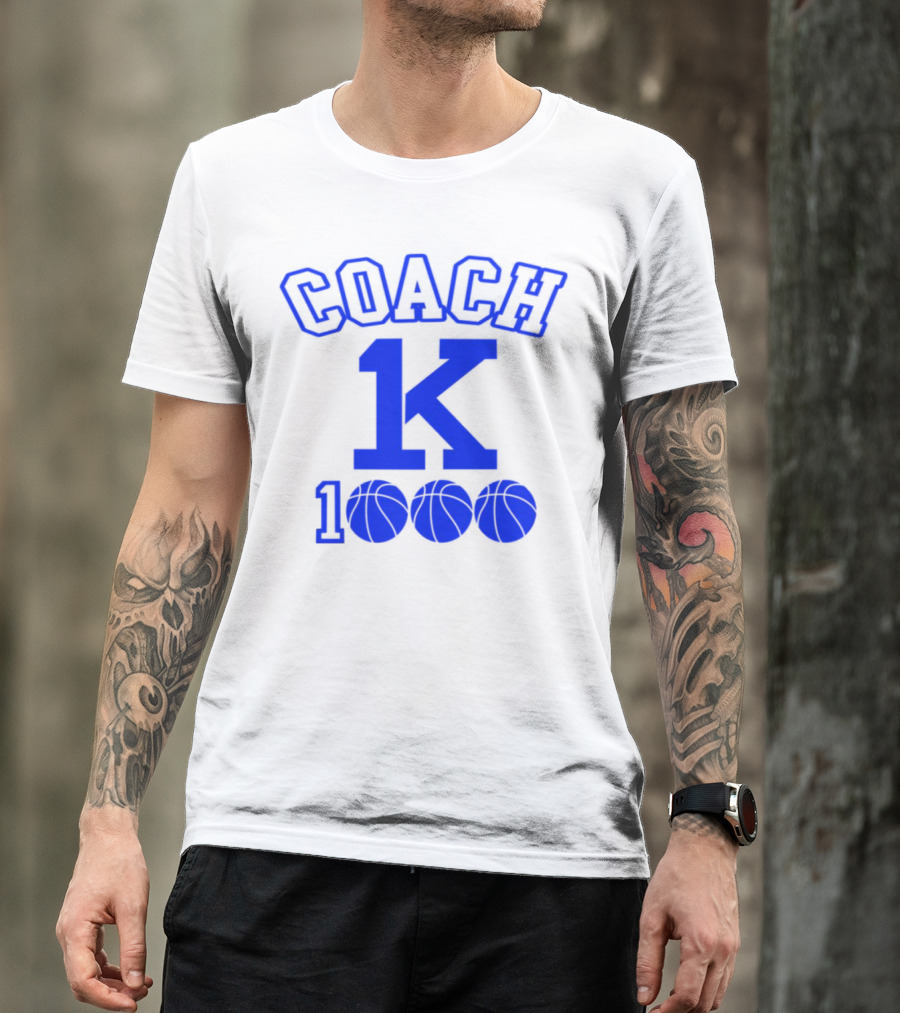 Coach K 1000 Wins Basketball Achievement T-Shirt