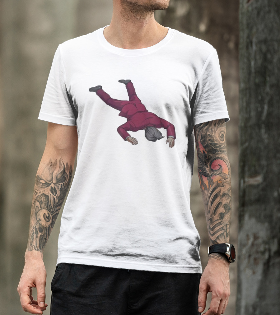 Ace Attorney Investigations Collection Miles Edgeworth Faceplant Pose T-Shirt