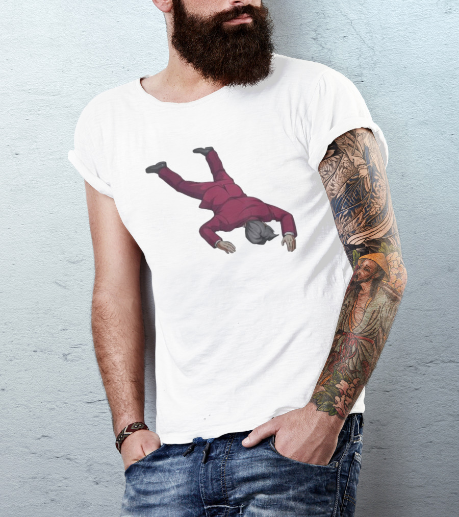 Ace Attorney Investigations Collection Miles Edgeworth Faceplant Pose T-Shirt