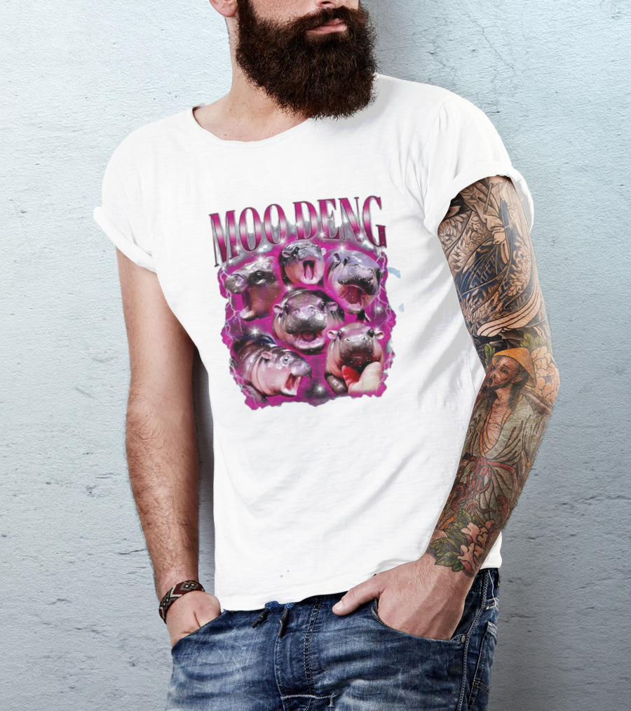 Moo Deng Hippo Humor Sublimation T-Shirt