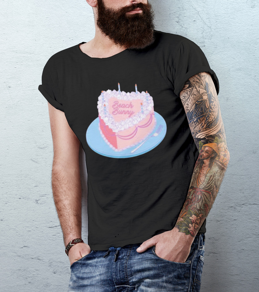 Beach Bunny Cake Design Candles T-Shirt