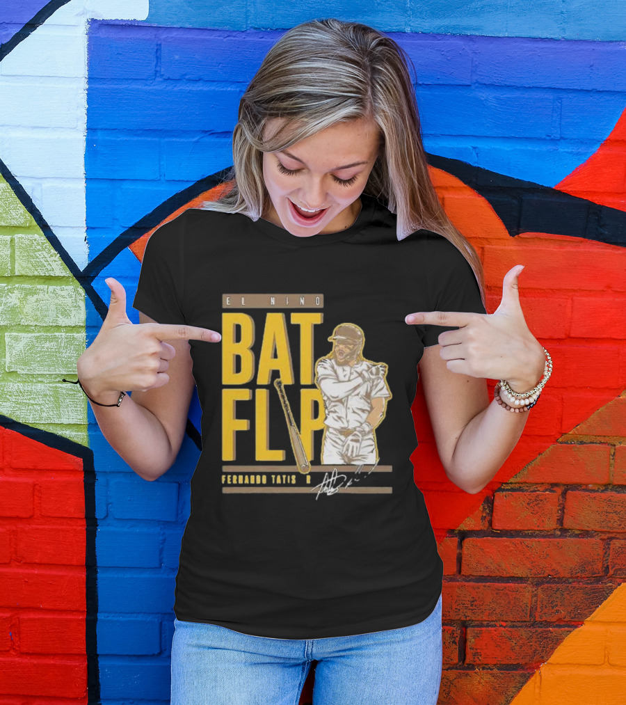 El Nino Bat Flip Fernando Tatis Jr. Signature San Diego Padres T-Shirt