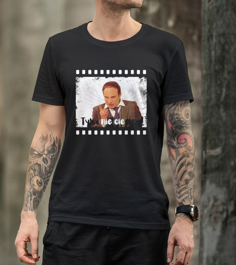Tylko Nie Cieciem Stanisław Anioł Filmstrip Winged T-Shirt