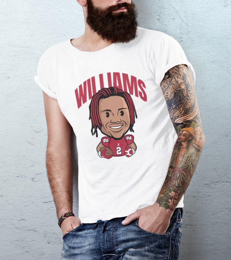 Williams Alabama Crimson Tide Caricature Football Player T-Shirt