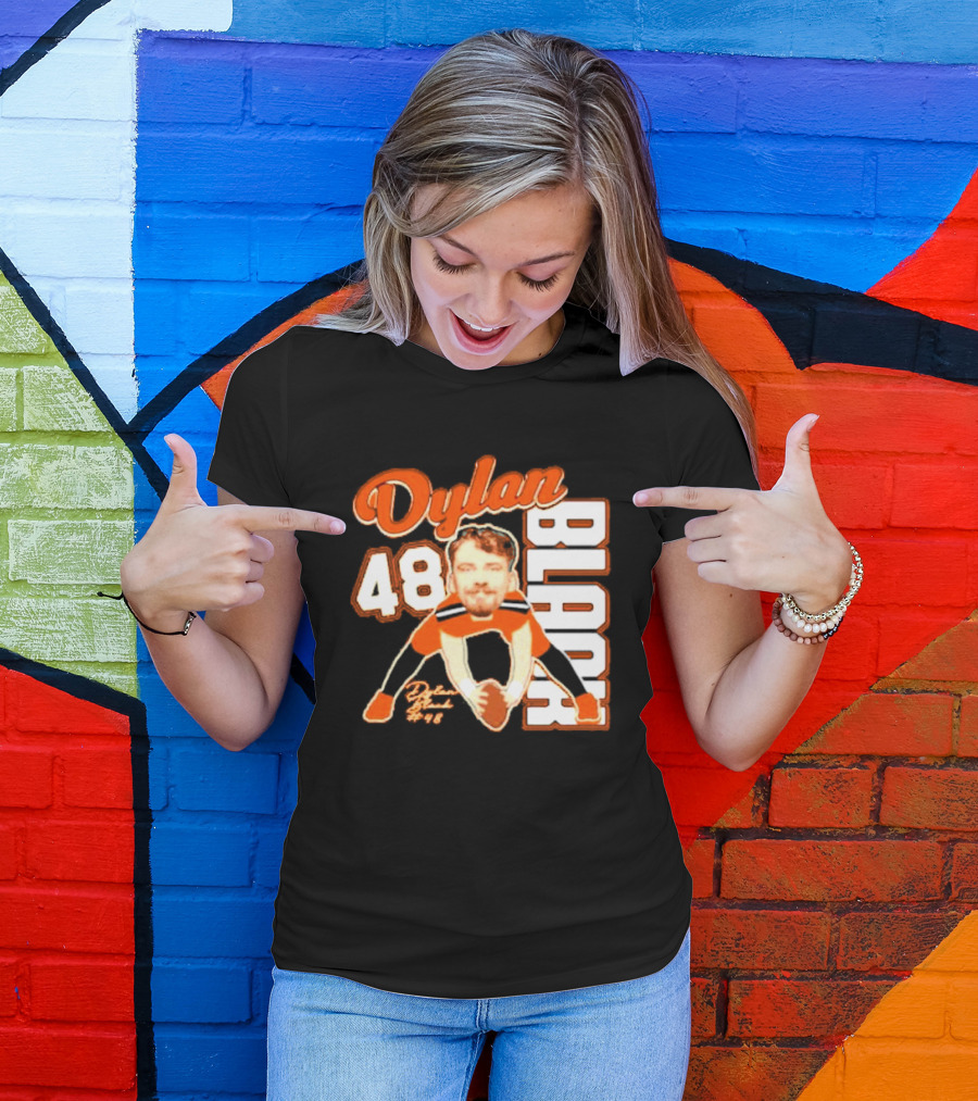 Dylan Black 48 Oregon State Beavers Football Player Face Cartoon T-Shirt