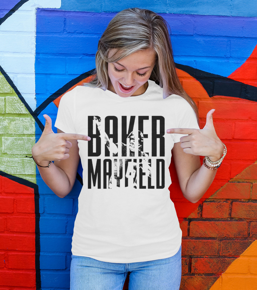 Baker Mayfield Tampa Bay Buccaneers Black And White Overlay T-Shirt